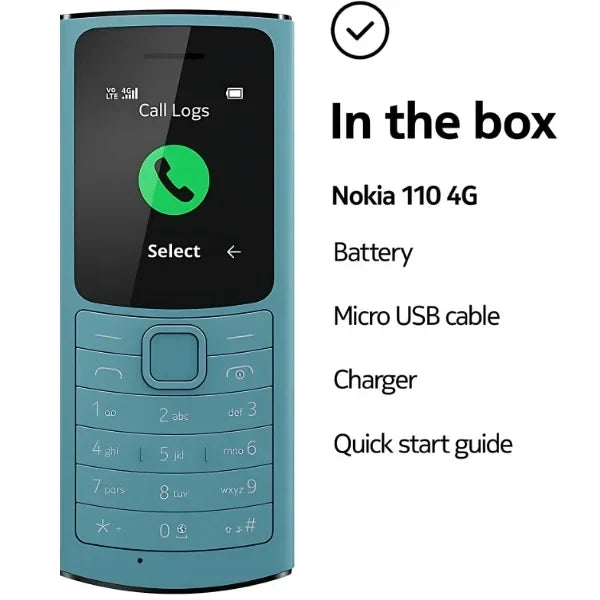 Nokia 110 4G - 1.8" - 0.1MP - 1020mAh
