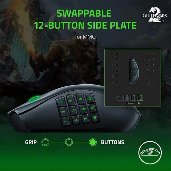 Razer Naga Pro - Modular Wireless Gaming Mouse with Interchangeable Side Panels