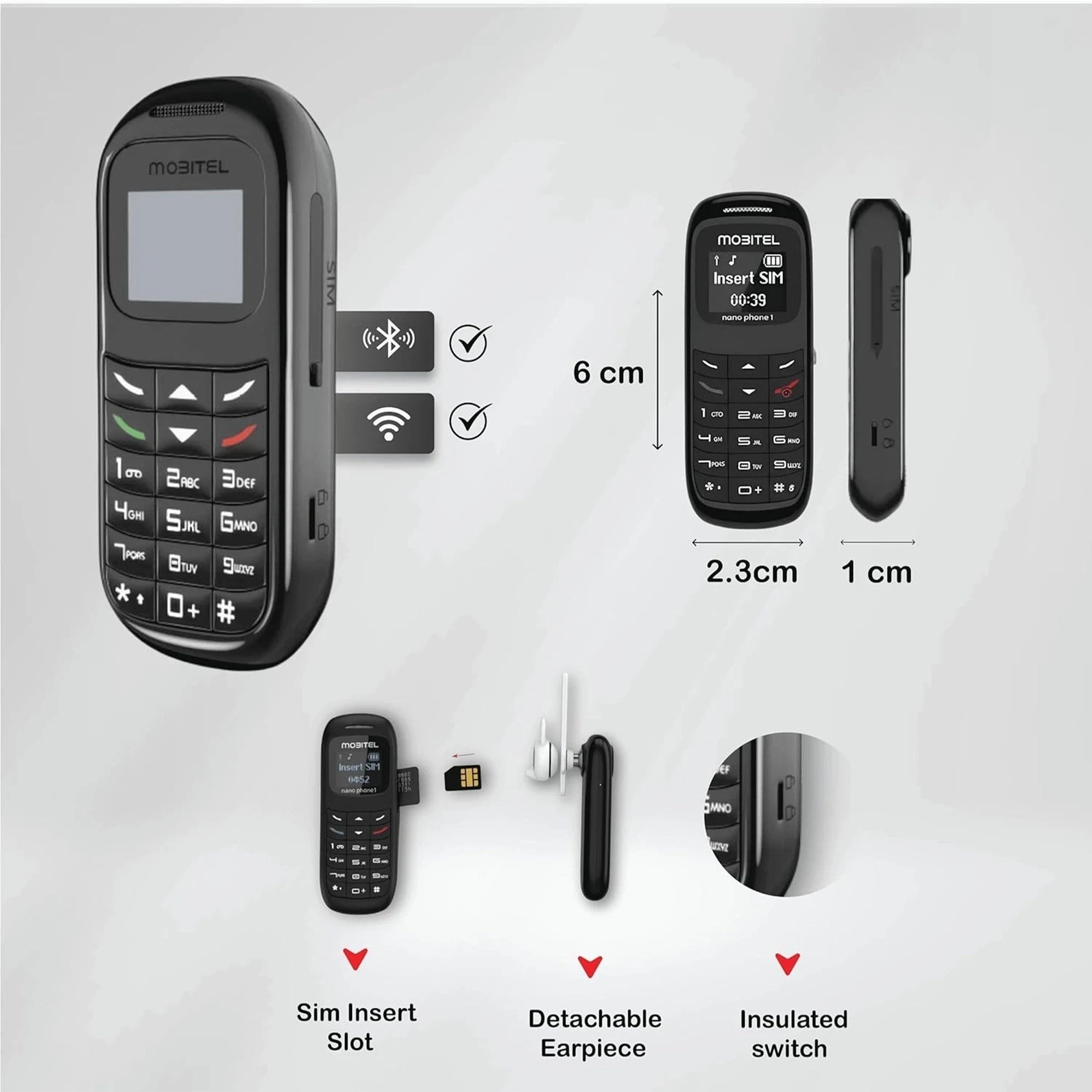 Mobitel Nano Phone 1 Mini Feature Phone