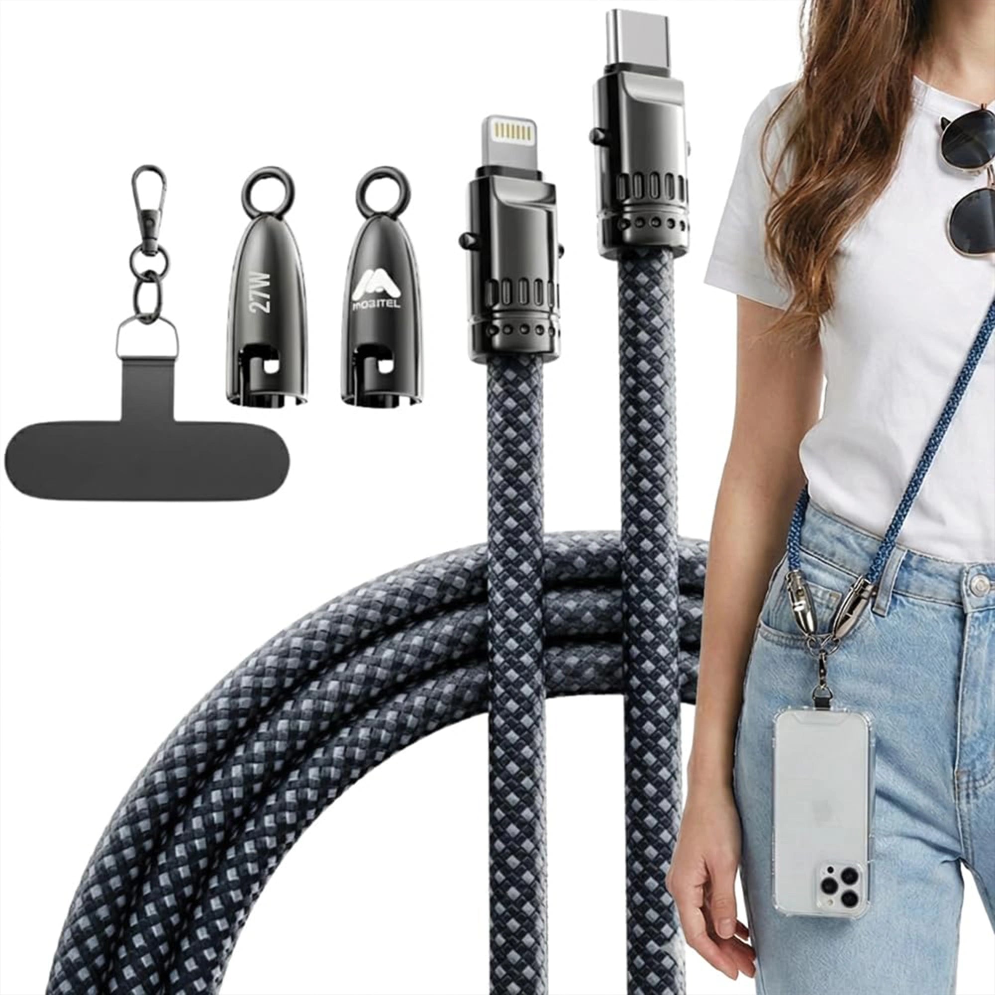 Mobitel USB-C to Lightning Lanyard Charging Cable 27W 1.2M