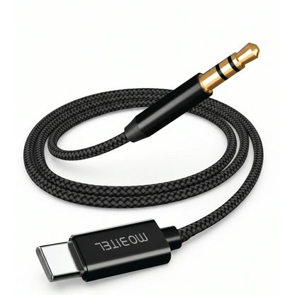 Mobitel USB-C to Aux Cable 1M/2M Hi-Fi Stereo for Car & Headphones
