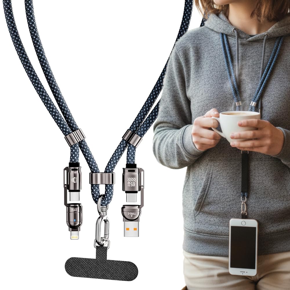Mobitel 4-in-1 Lanyard Charging Cable 65W 1.2M