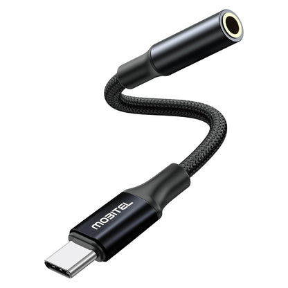 Mobitel USB-C to 3.5mm Headphone Adapter Hi-Fi DAC with Mic Support
