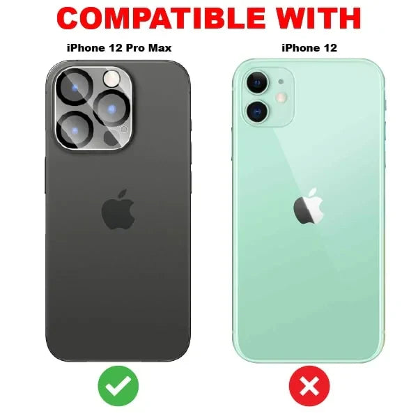 Mobitel {3-Pack} Camera Lens Protector for iPhone 12 Pro Max - Anti-Bubble | Impact Protection | Ultra Clear