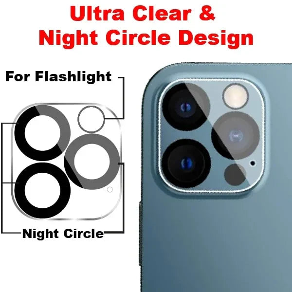 Mobitel {3-Pack} Camera Lens Protector for iPhone 12 Pro Max - Anti-Bubble | Impact Protection | Ultra Clear