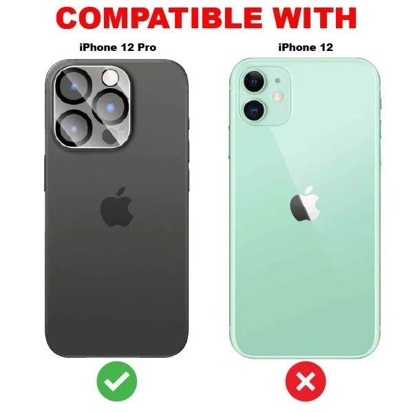 Mobitel {3-Pack} Camera Lens Protector for iPhone 12 Pro - Anti-Bubble | Impact Protection | Ultra Clear