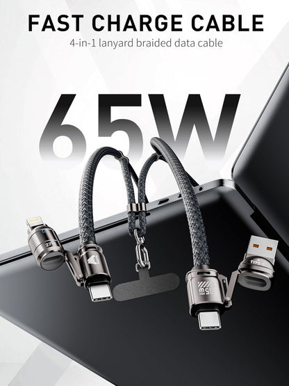 Mobitel 4-in-1 Lanyard Charging Cable 65W 1.2M