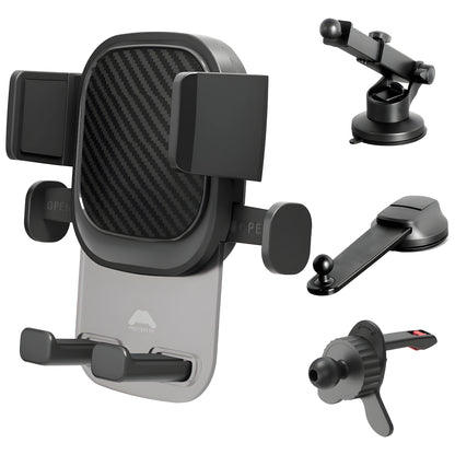 Mobitel 3-in-1 Car Phone Holder Dashboard Windscreen Air Vent Black