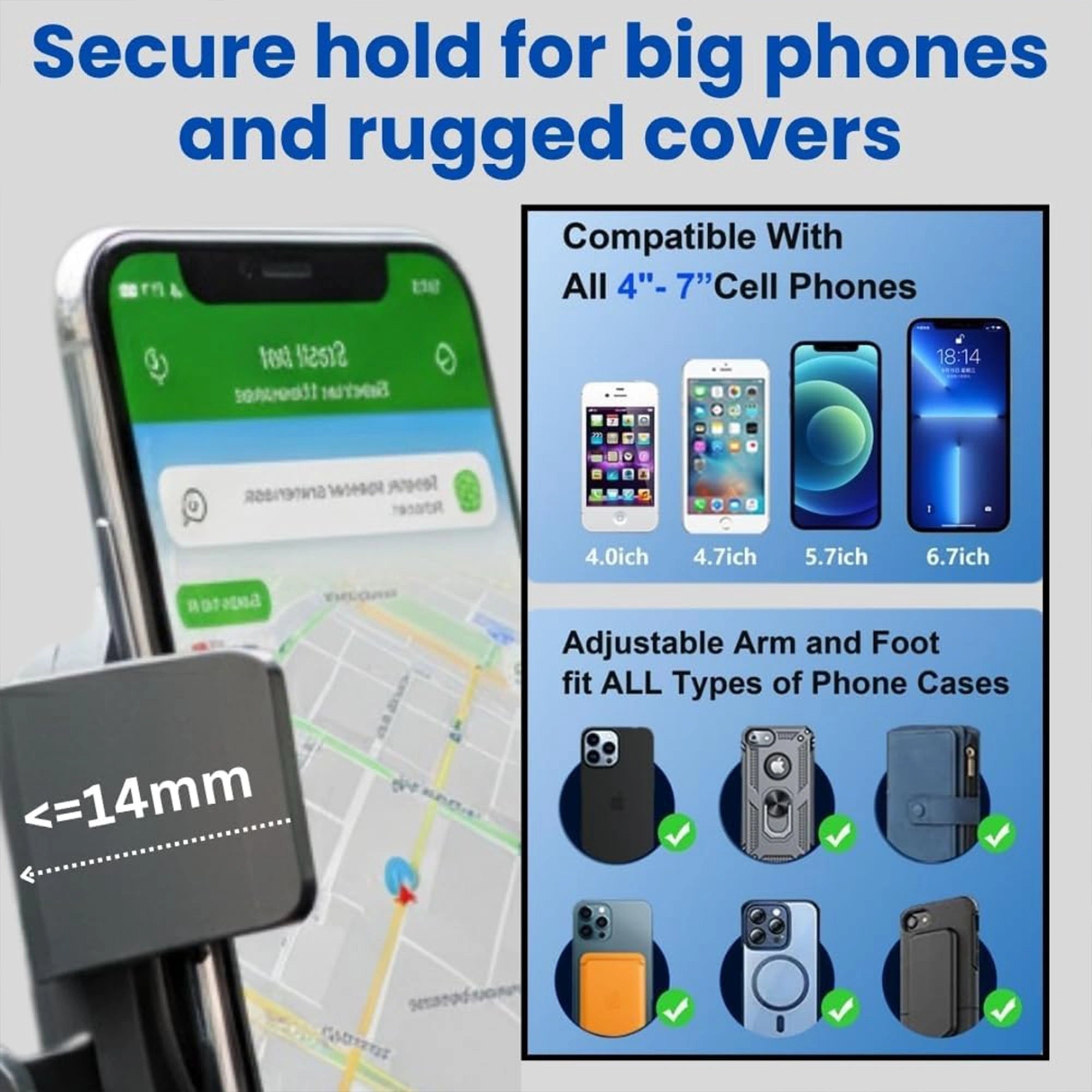 Mobitel 3-in-1 Car Phone Holder Dashboard Windscreen Air Vent Black