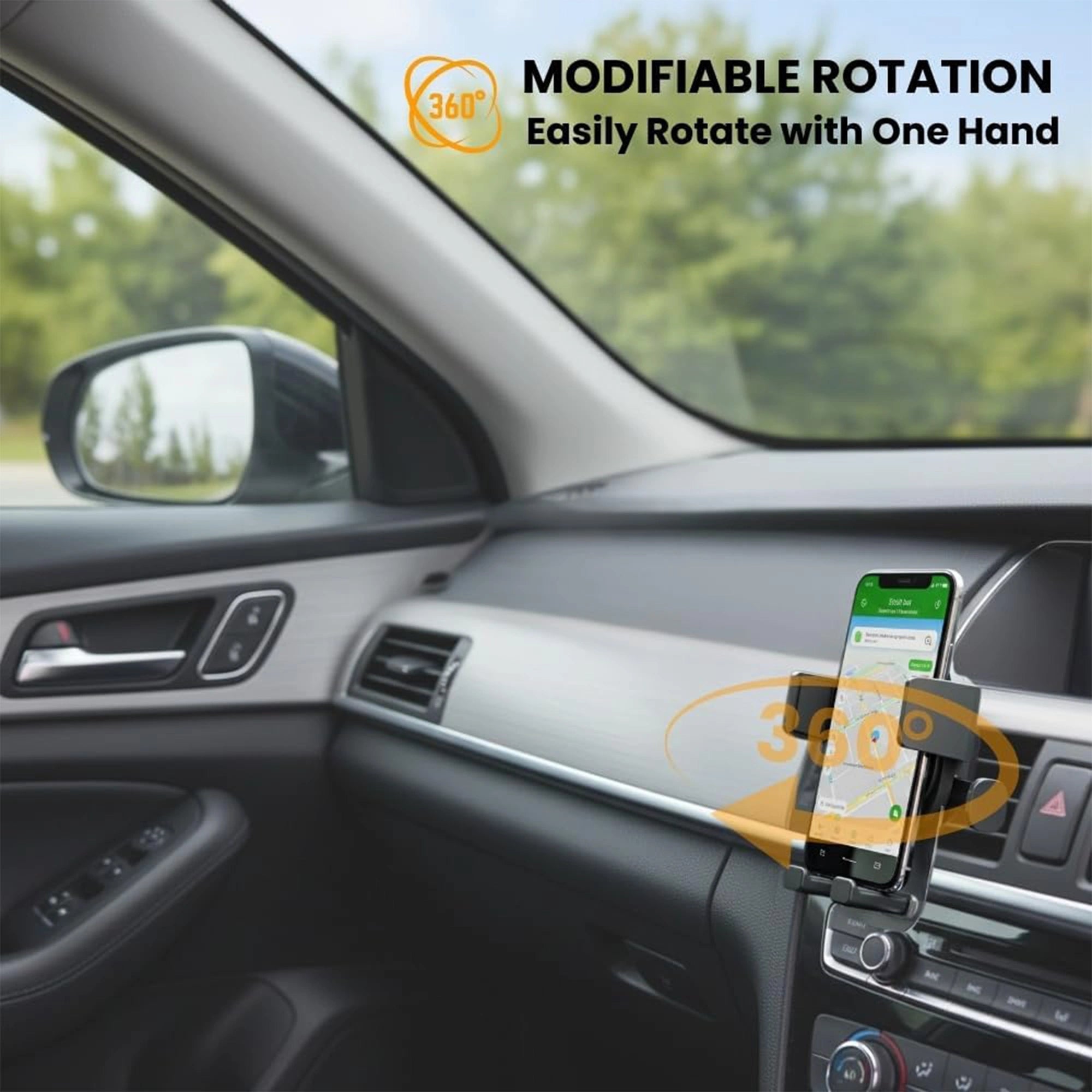 Mobitel 3-in-1 Car Phone Holder Dashboard Windscreen Air Vent Black