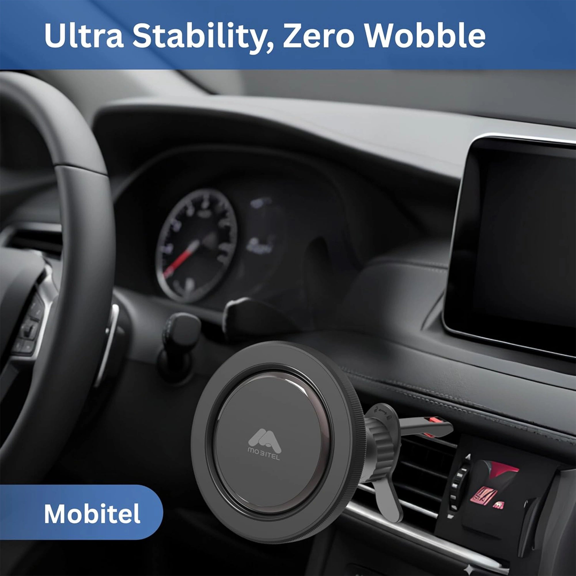 Mobitel MagSafe Magnetic Car Phone Holder 3-in-1 Black