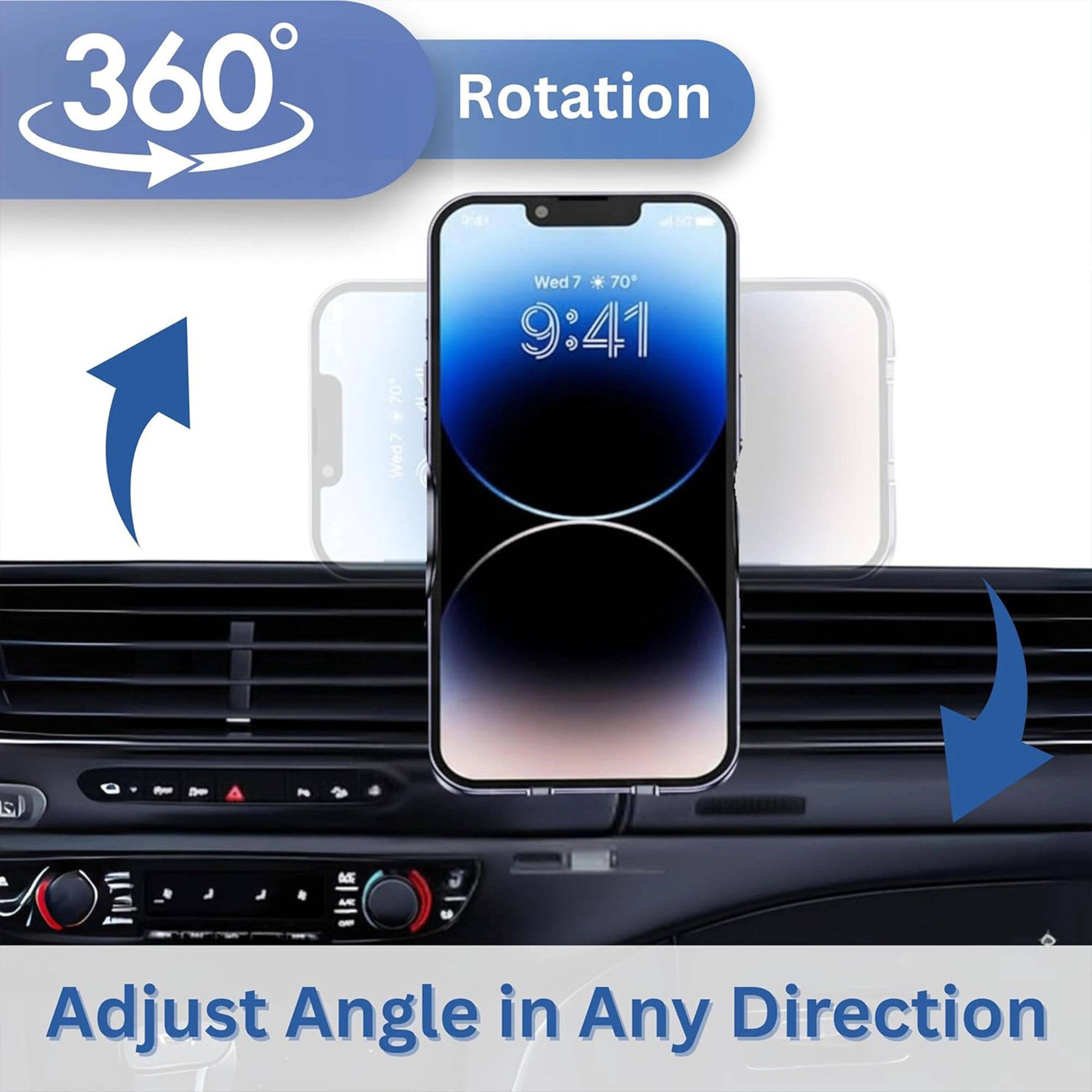Mobitel MagSafe Magnetic Car Phone Holder 3-in-1 Black