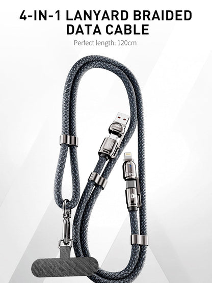 Mobitel 4-in-1 Lanyard Charging Cable 65W 1.2M
