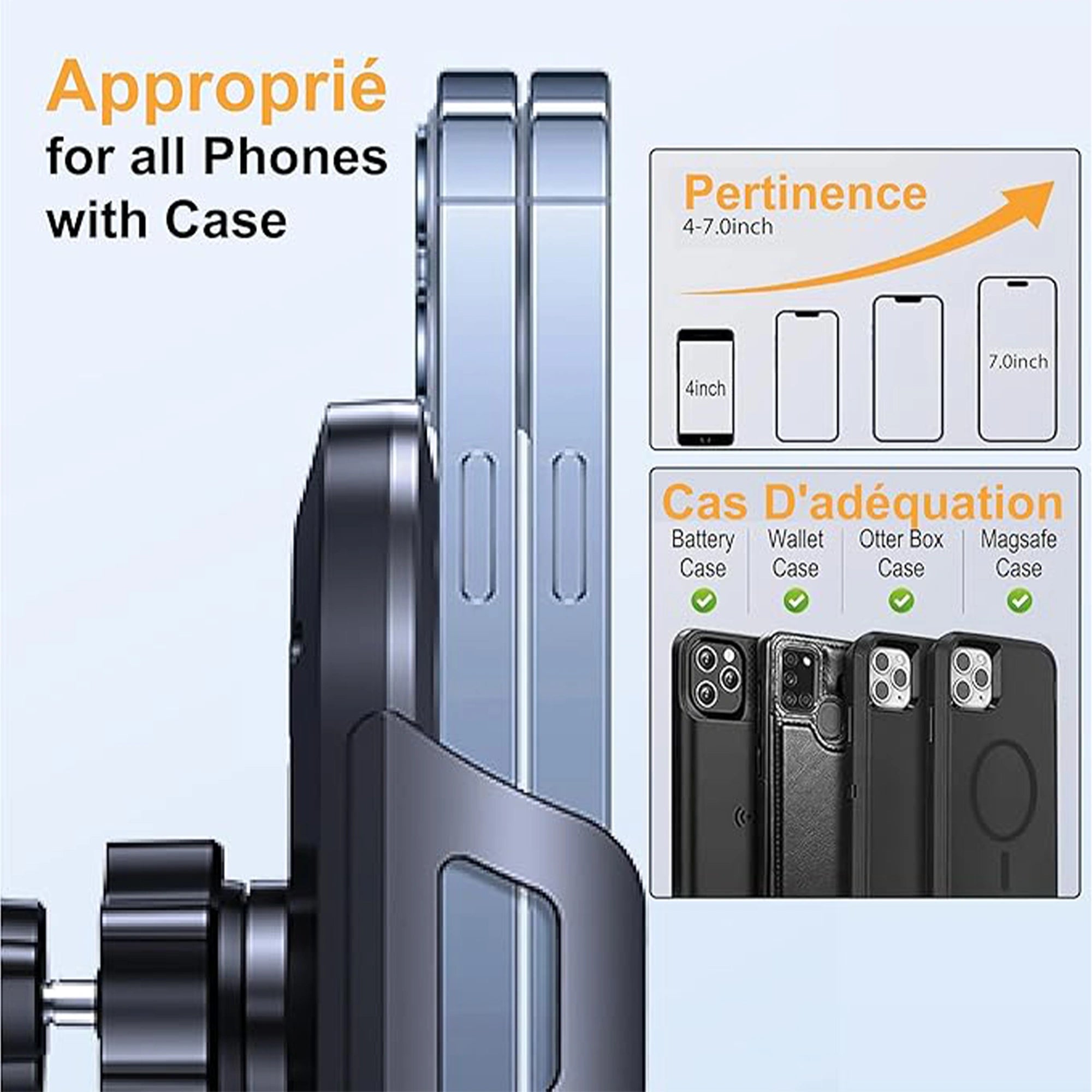 Mobitel Car Phone Holder Dashboard Windscreen Suction Black