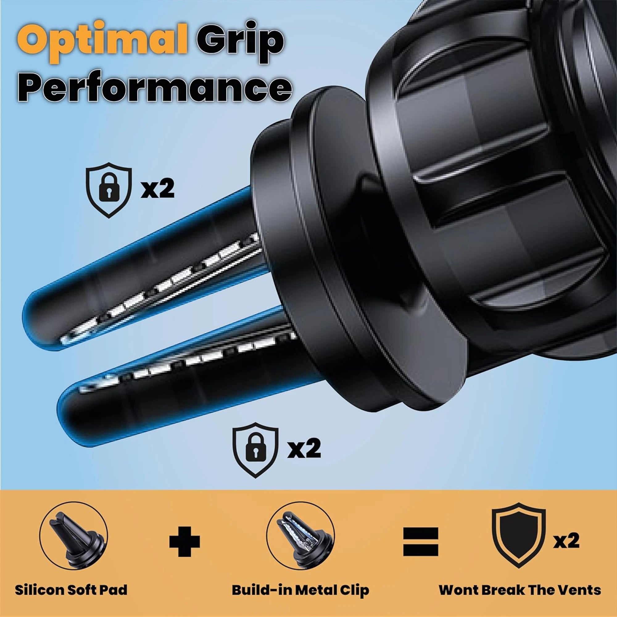 Mobitel Car Phone Holder Air Vent Mount Black