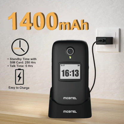 Mobitel 8010 4G Big Button Flip Phone
