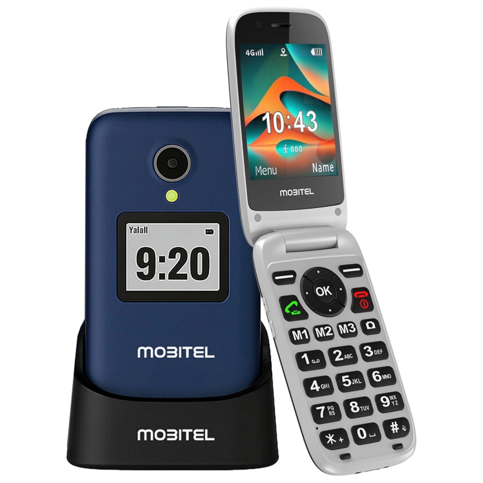 Mobitel 8010 4G Big Button Flip Phone