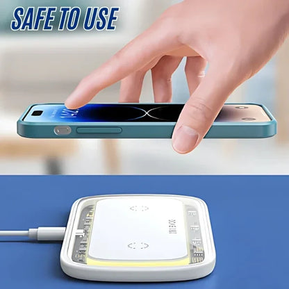 2-in-1 30W Transparent Wireless Charger With Night Light