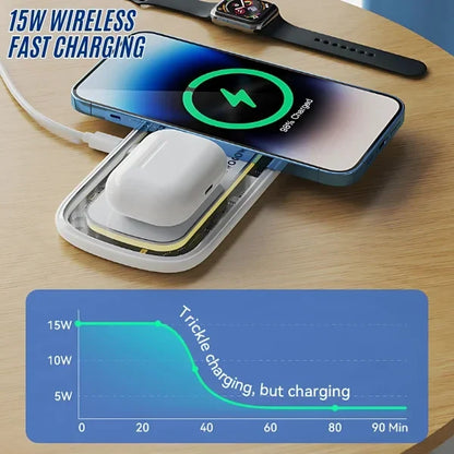 2-in-1 30W Transparent Wireless Charger With Night Light