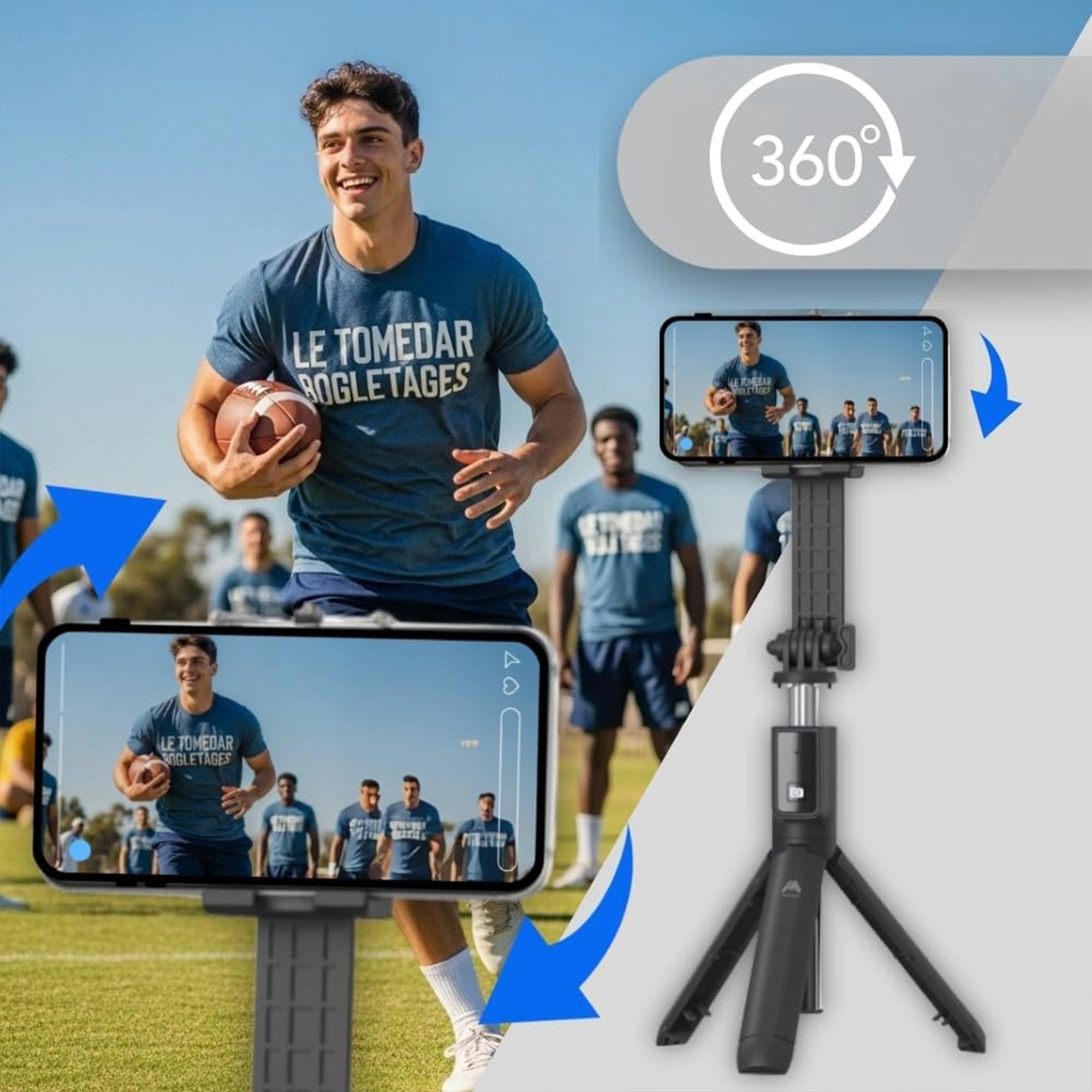 Mobitel SnapGo Selfie Stick Tripod 72.5cm with Wireless Remote