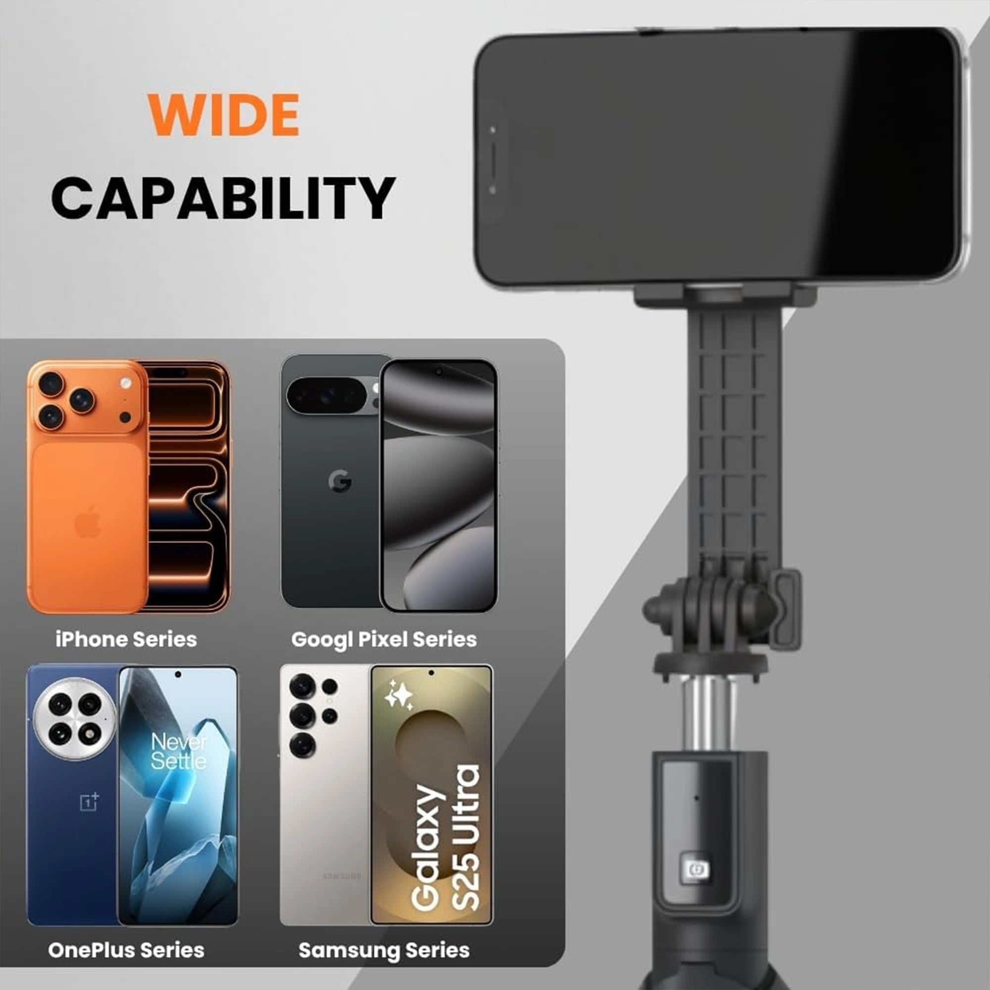Mobitel SnapGo Selfie Stick Tripod 72.5cm with Wireless Remote