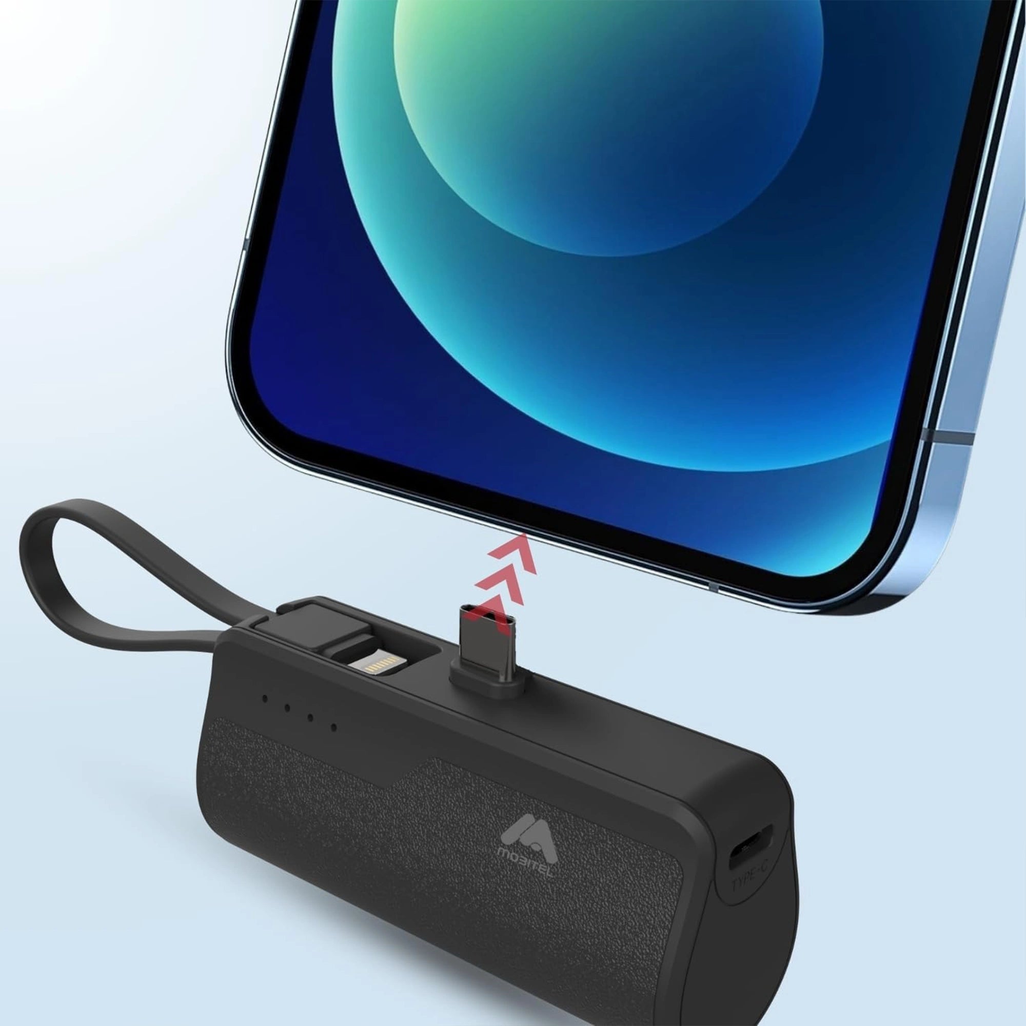 Mobitel PocketCharge Mini Power Bank 5000mAh USB-C Fast Charging