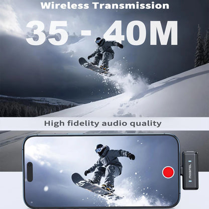 Mobitel ClearVox Wireless Lavalier Microphone Dual Clip-On with Charging Case