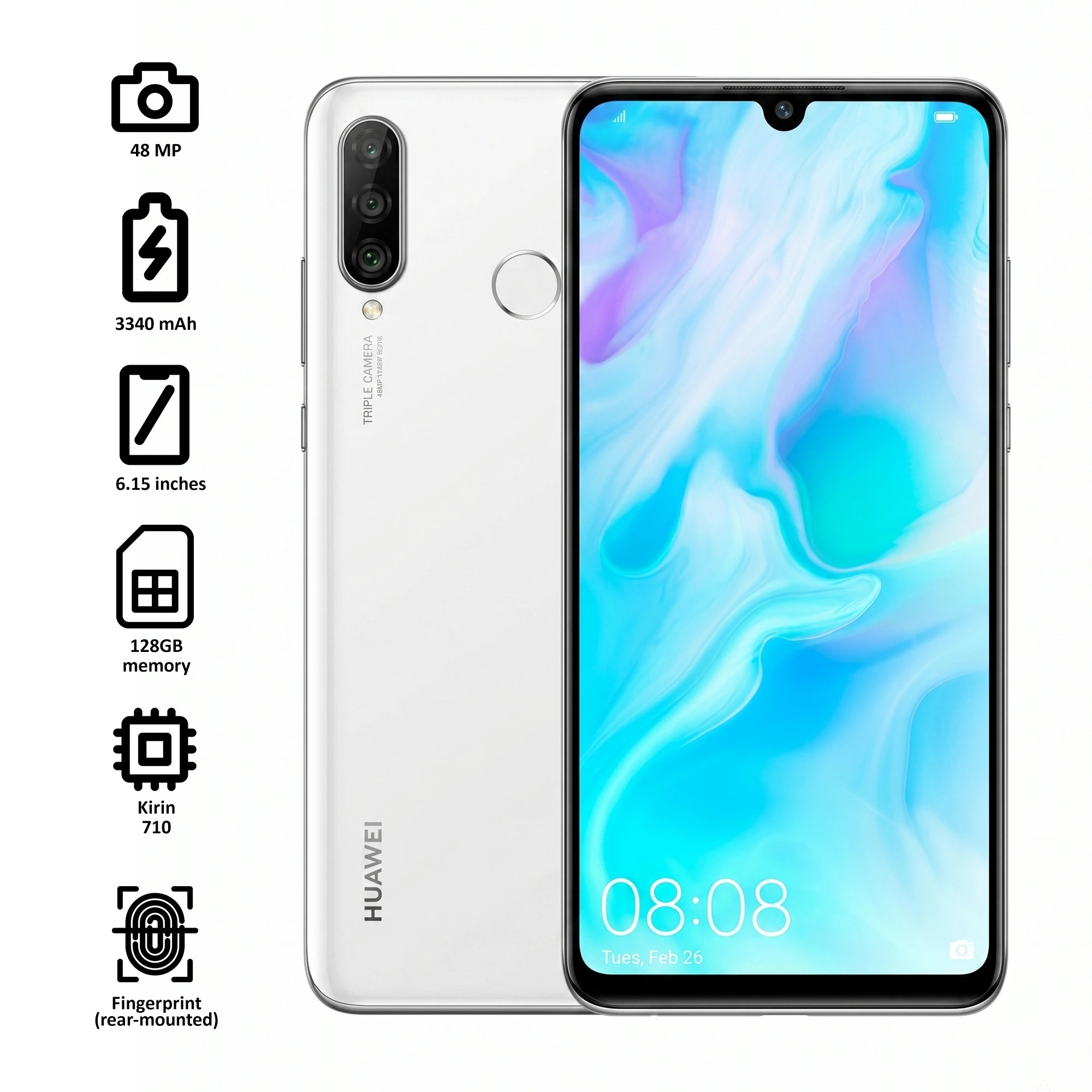 Refurbished Huawei P30 Lite | Fully Unlocked | Grade A/B/C