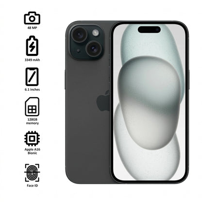 Refurbished Apple iPhone 15 | Fully Unlocked | 5G | Grade A/B/C
