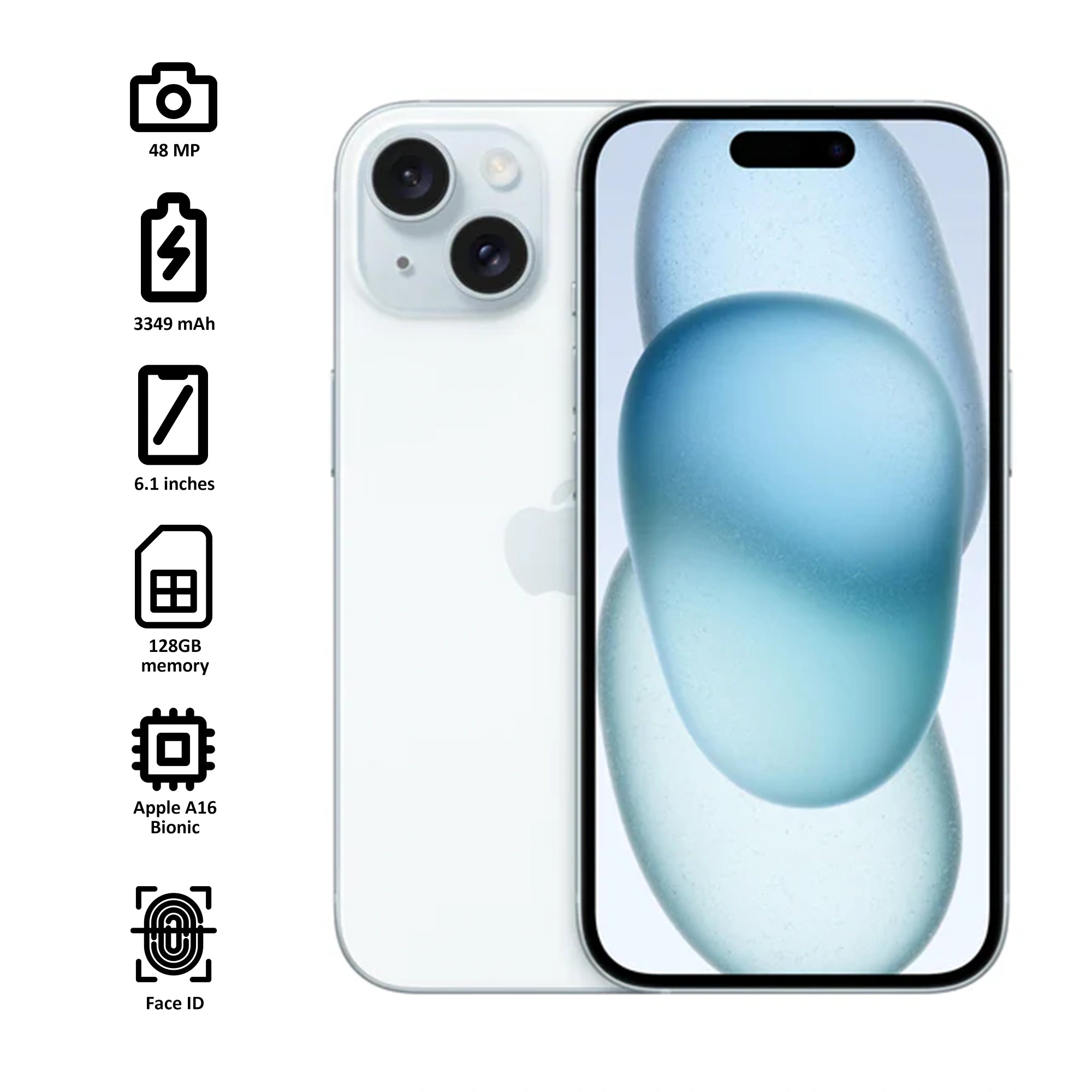 Refurbished Apple iPhone 15 | Fully Unlocked | 5G | Grade A/B/C