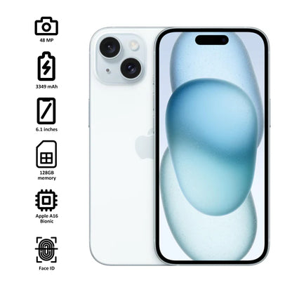 Refurbished Apple iPhone 15 | Fully Unlocked | 5G | Grade A/B/C