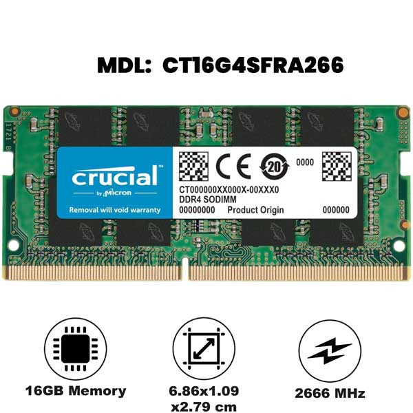 Crucial DDR4 2666MHz CL19 Laptop Memory