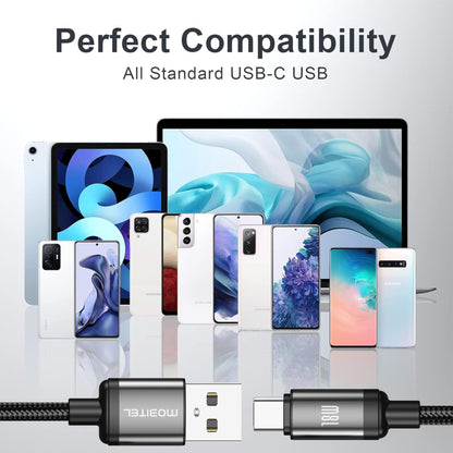 Mobitel Premium Nylon Braided USB-A to USB-C 18W Fast Charging Cable