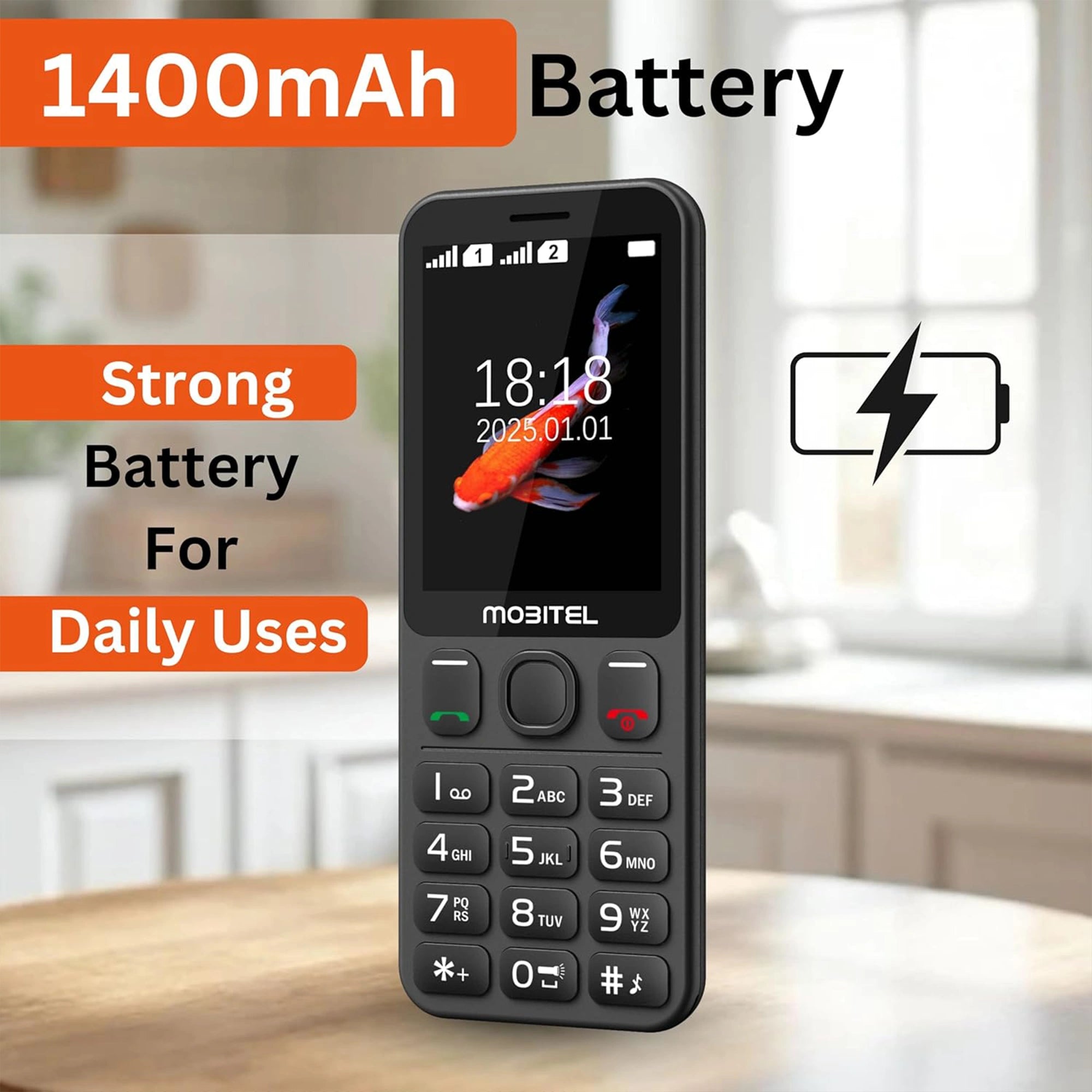 Mobitel 1010 4G Big Button Mobile Phone