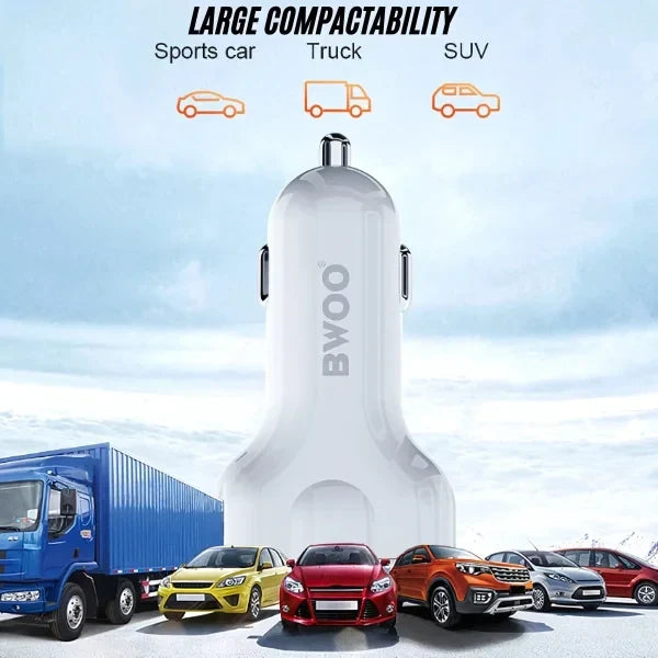 Dual USB Port Fast Car Charger 30W