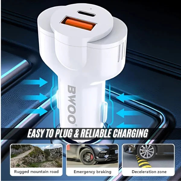 Dual USB Port Fast Car Charger 30W