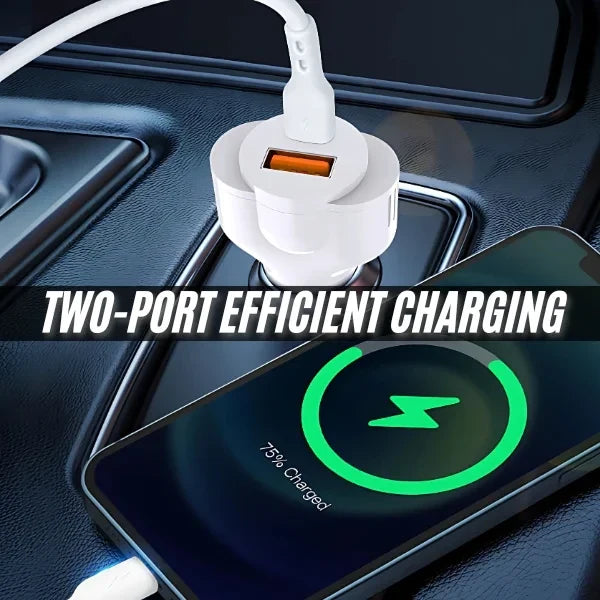 Dual USB Port Fast Car Charger 30W