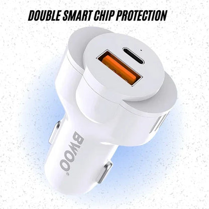 Dual USB Port Fast Car Charger 30W