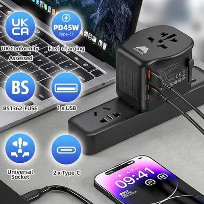 Mobitel World Travel Adapter 45W USB-C PD