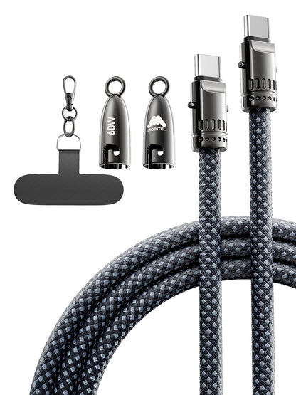 Mobitel USB-C to USB-C Lanyard Charging Cable 60W 1.2M