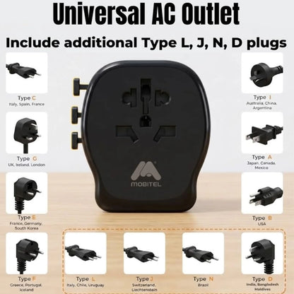 Mobitel World Travel Adapter 65W USB-C PD