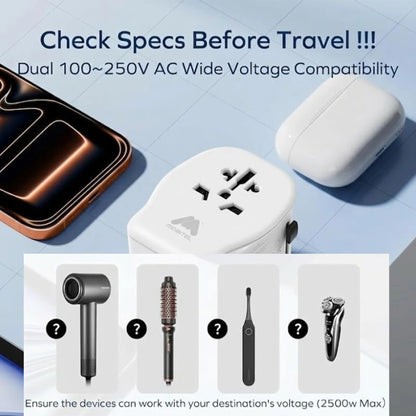 Mobitel World Travel Adapter 65W USB-C PD