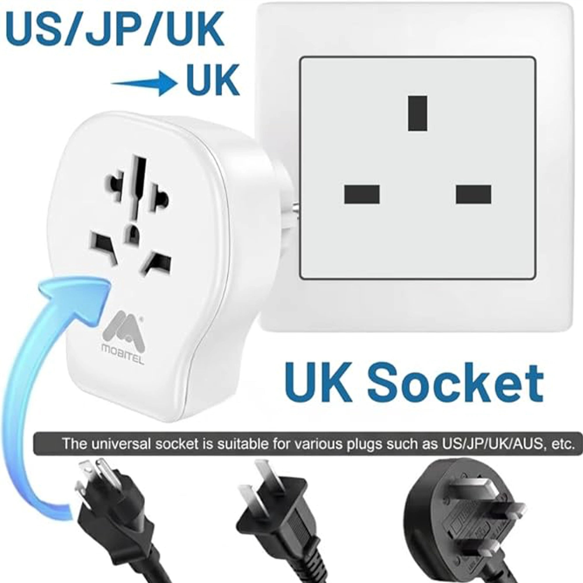 Mobitel Universal Travel Adapter UK 20W USB-C PD