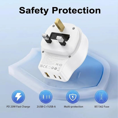 Mobitel Universal Travel Adapter UK 20W USB-C PD