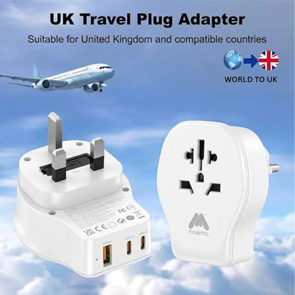 Mobitel Universal Travel Adapter UK 20W USB-C PD