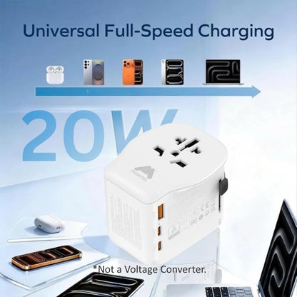 Mobitel World Travel Adapter 20W USB-C PD