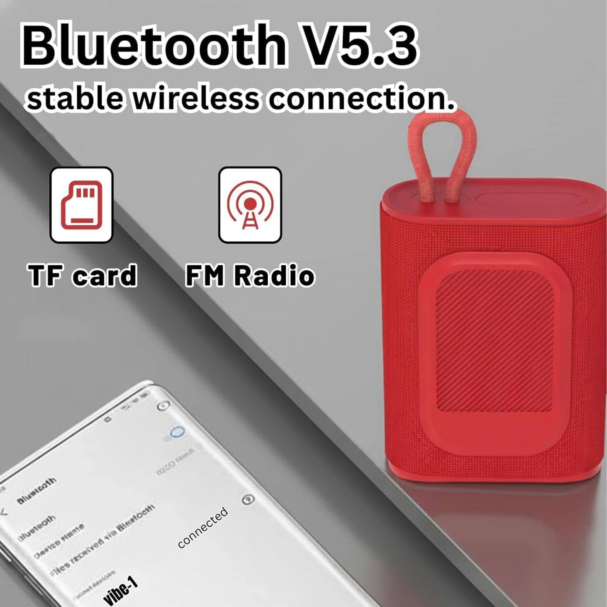 Mobitel Vibe 1 Portable Bluetooth Speaker 5W Red