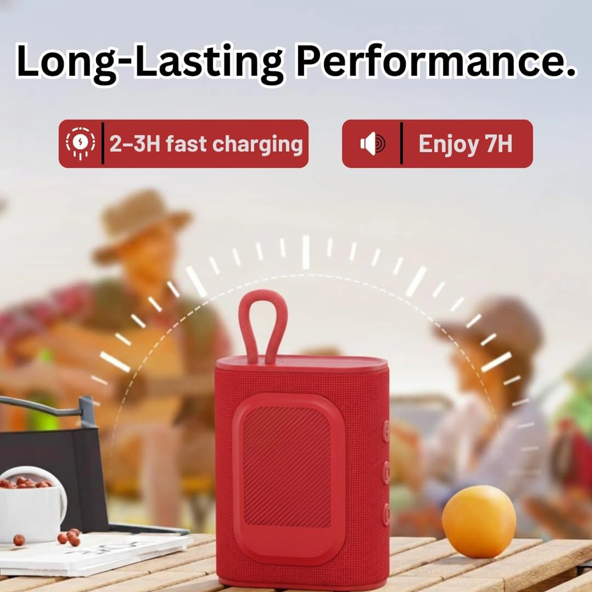Mobitel Vibe 1 Portable Bluetooth Speaker 5W Red