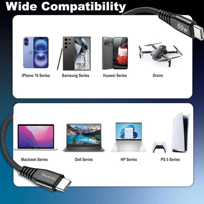 Mobitel USB-C to USB-C Fast Charging Cable 60W 1.5m