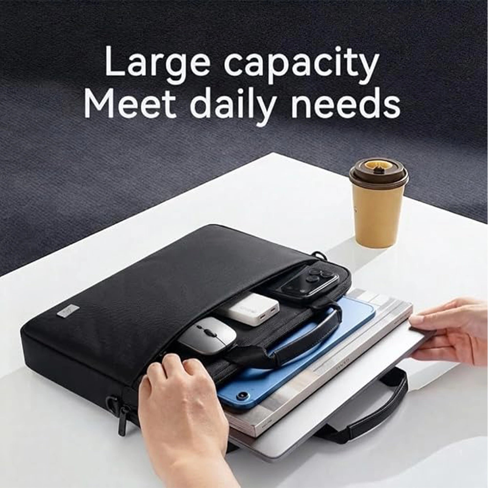 Mobitel 16 Inch Waterproof Laptop Sleeve with Shoulder Strap